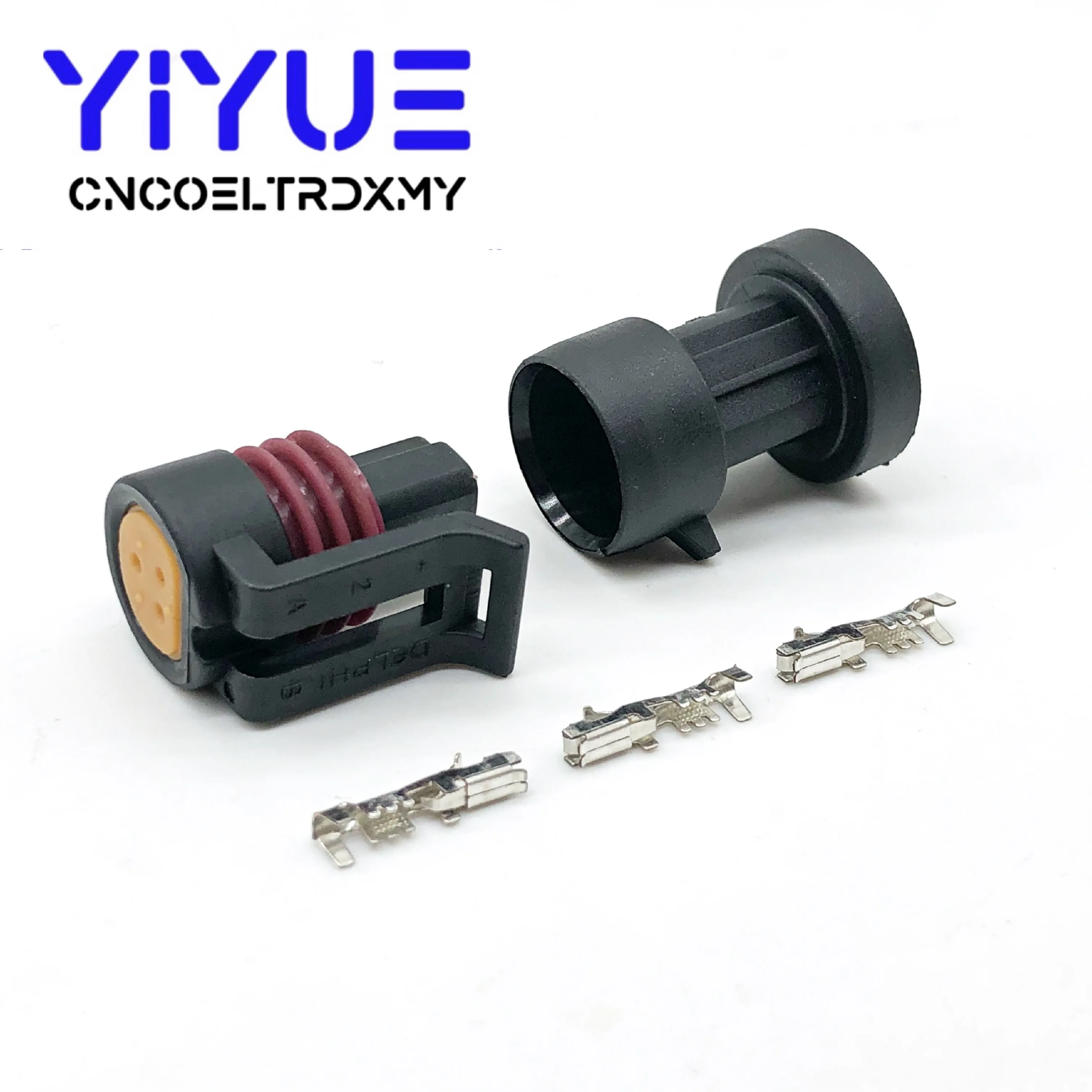 5 Sets 3 pin Delphi waterproof automotive oil Fuel Pressure Sensor male and female Connector plug