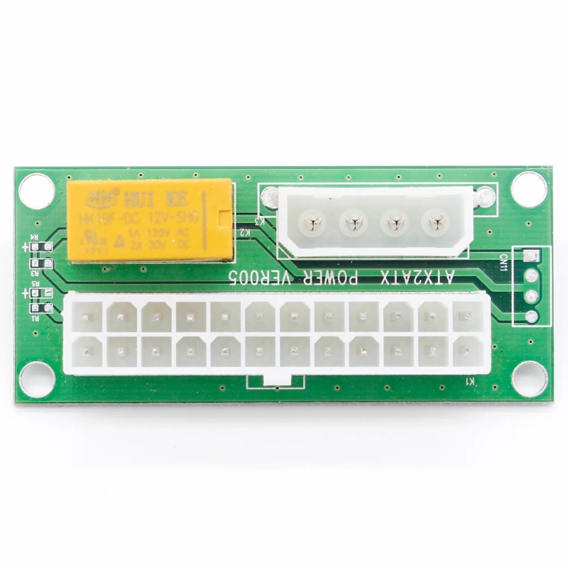 1pcs ATX Molex Power Supply 24Pin to 4Pin Sync Synchronous Starter Extender Card Dual PSU Adapter for Litecoin Bitcoin Miner