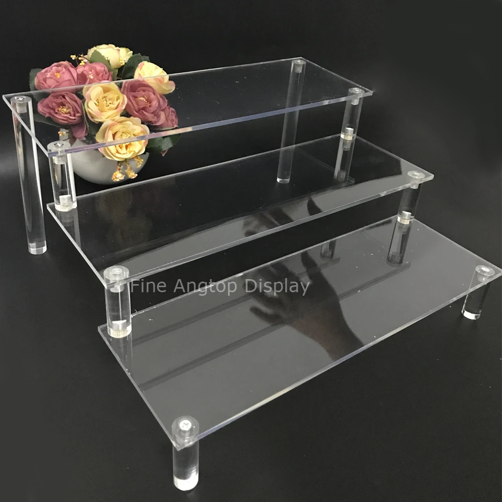 New Fashion 3 Tier Acrylic Makeup Organizer Nail Polish Display Cosmetic Stand Plastic Jewelry Toy Storage Glasses Rack