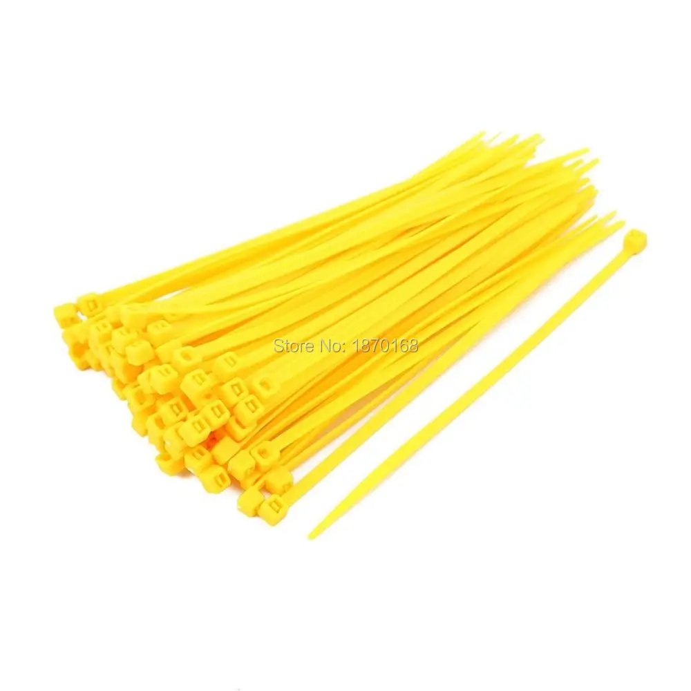 4mm x 200mm Self Locking Nylon Cable Ties Heavy Industrial Wire Zip Ties Yellow 1000pcs