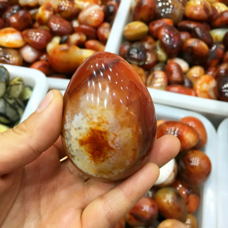 Newrrival Natural Red Carnelian Geode Crystal Quartz Agate Polished Specimen