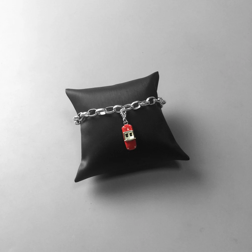 Red Motorcycle Sports Car Bus Taxi Charm Pendant,Jewelry 925 Sterling Silver Gift For Women Men Boy Girl Fit Bracelet Necklace