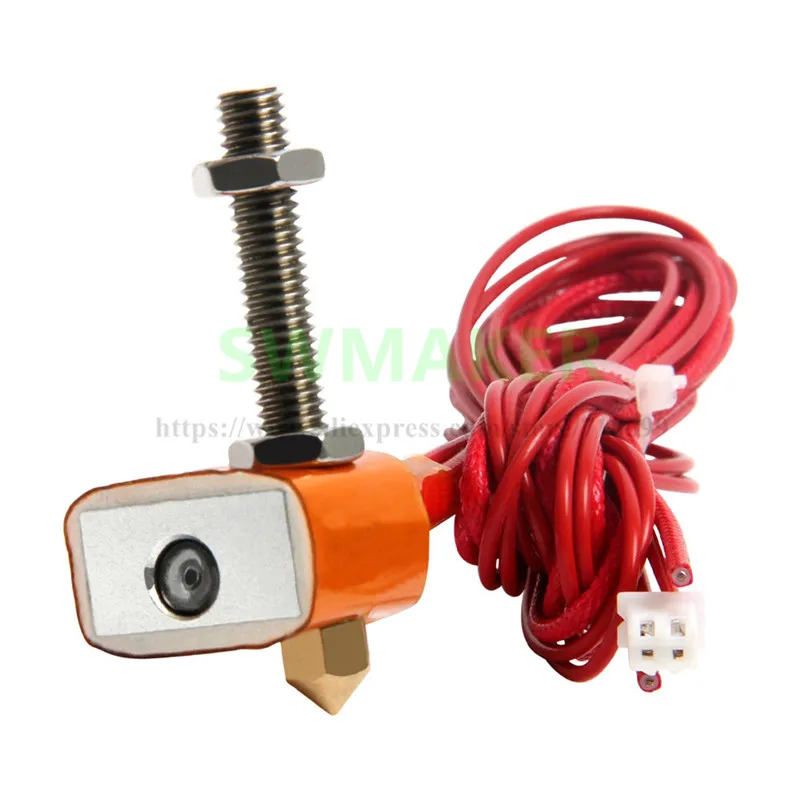 

MK8 Hotend Kit 12V 40W for MK8 extruder for DIY 3D printer 1.75 filament 0.3mm nozzle