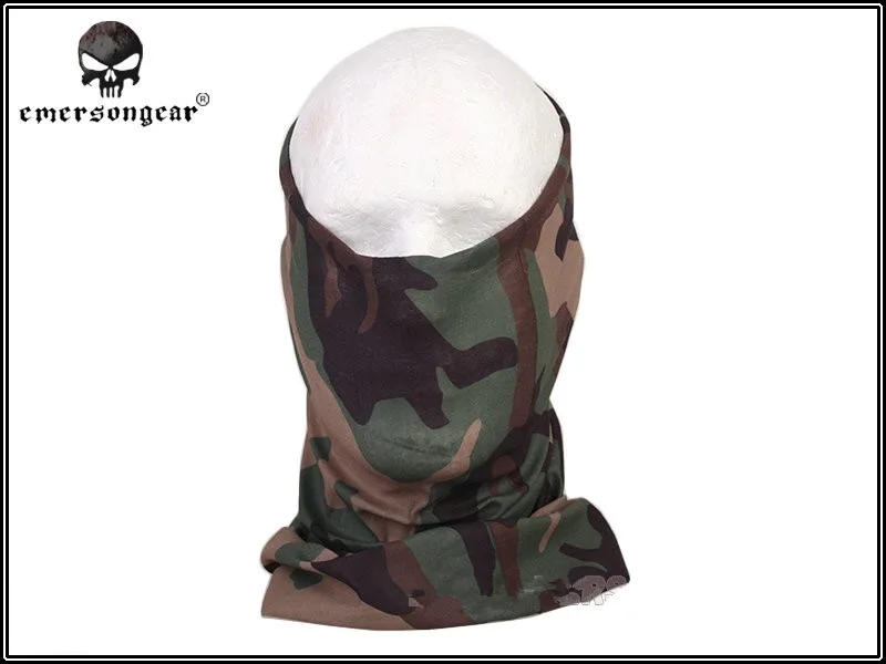 EmersonGear Woodland Airsoft Tactical  Multifunctional Quick Drying Scarf Half Face  Masks