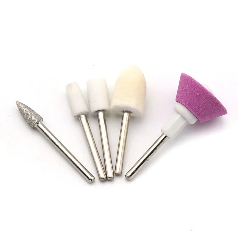 5 pc 2.35mm 생크 그라인딩 헤드 세라믹 울 네일 드릴 비트 전기 드릴 매니큐어 페디큐어 공작 기계 네일 드릴 액세서리