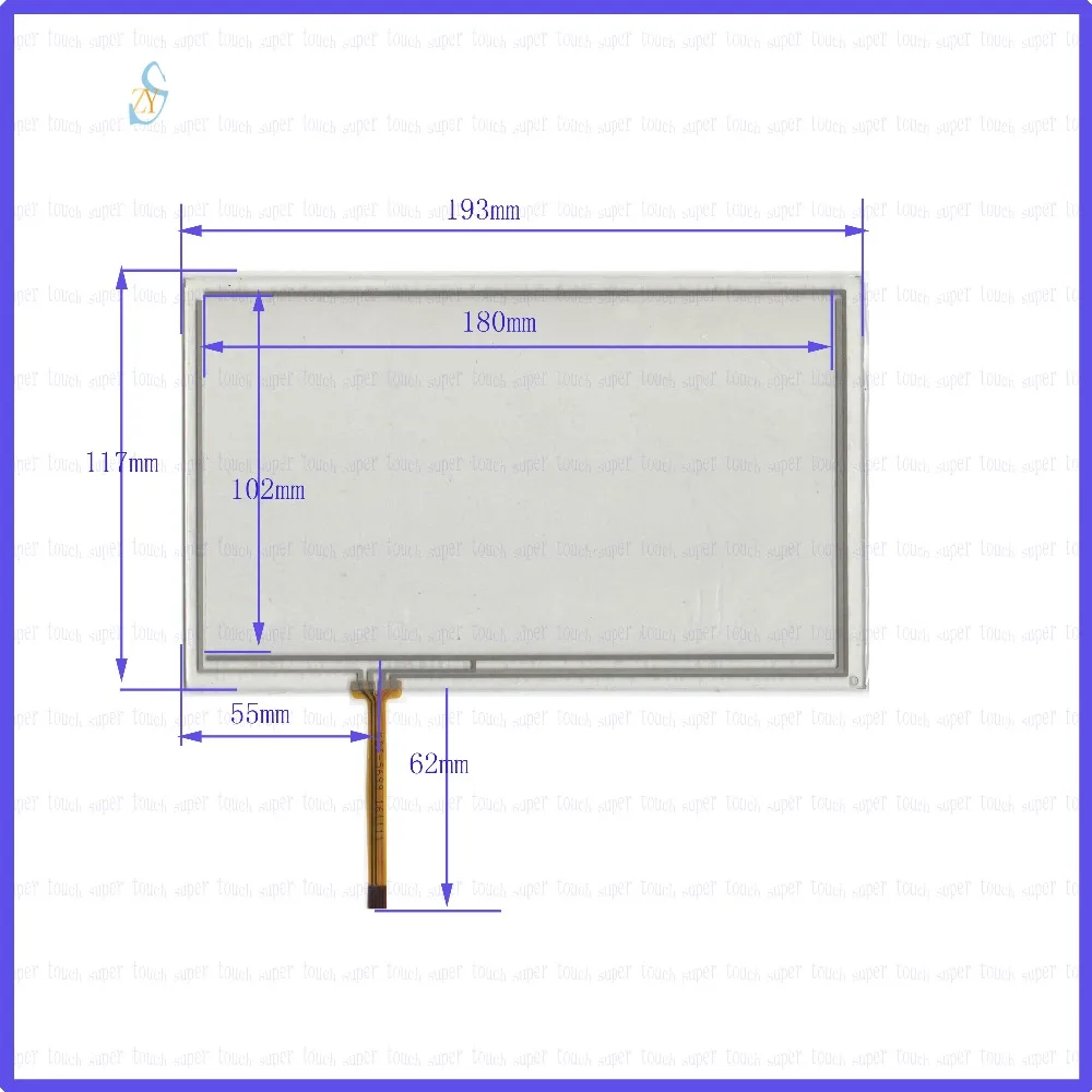 

ZhiYuSun KDT-5699 8inch 4-wire resistive touch panel for Car DVD, 193*117GPS Navigator screen glass this is compatible