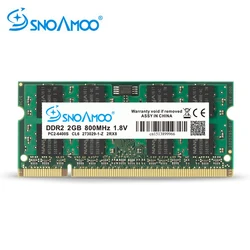 SNOAMOO Laptop RAMs DDR2 2x2GB 667MHz PC2-5300S CL5 800MHz PC2-6400S CL6 S0 DIMM 1G Notebook Memory Lifetime Warranty