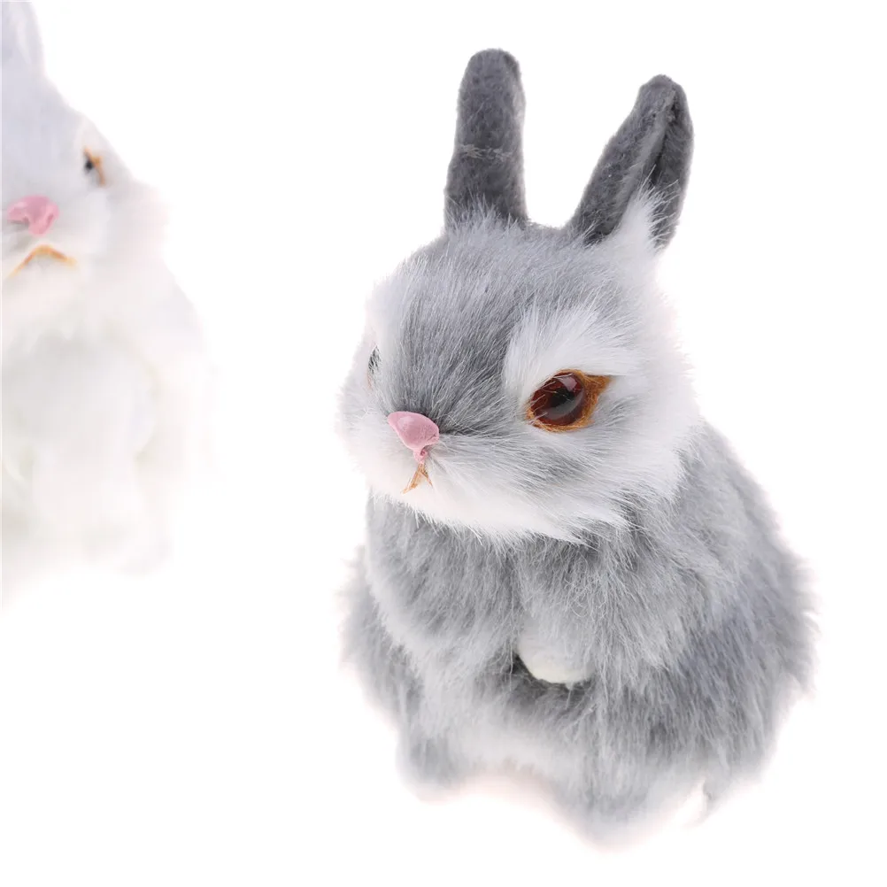 1PCS Simulation Mini Pocket Toy Cute Artificial Animal Small Rabbit Plush Toys With A Frame Kids Toys Decorations Birthday Gift