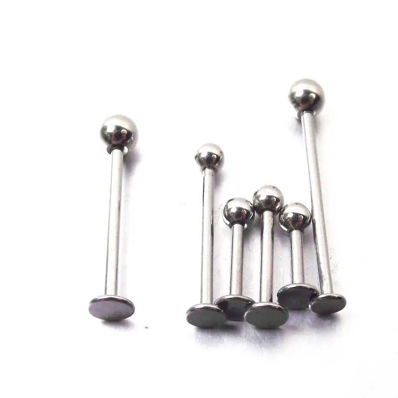 1 Piece 16G Stainless Steel 12mm 14mm 16mm 19mm Labret Rings Tragus Earring Face Lip Ring Body Piercing Jewelry