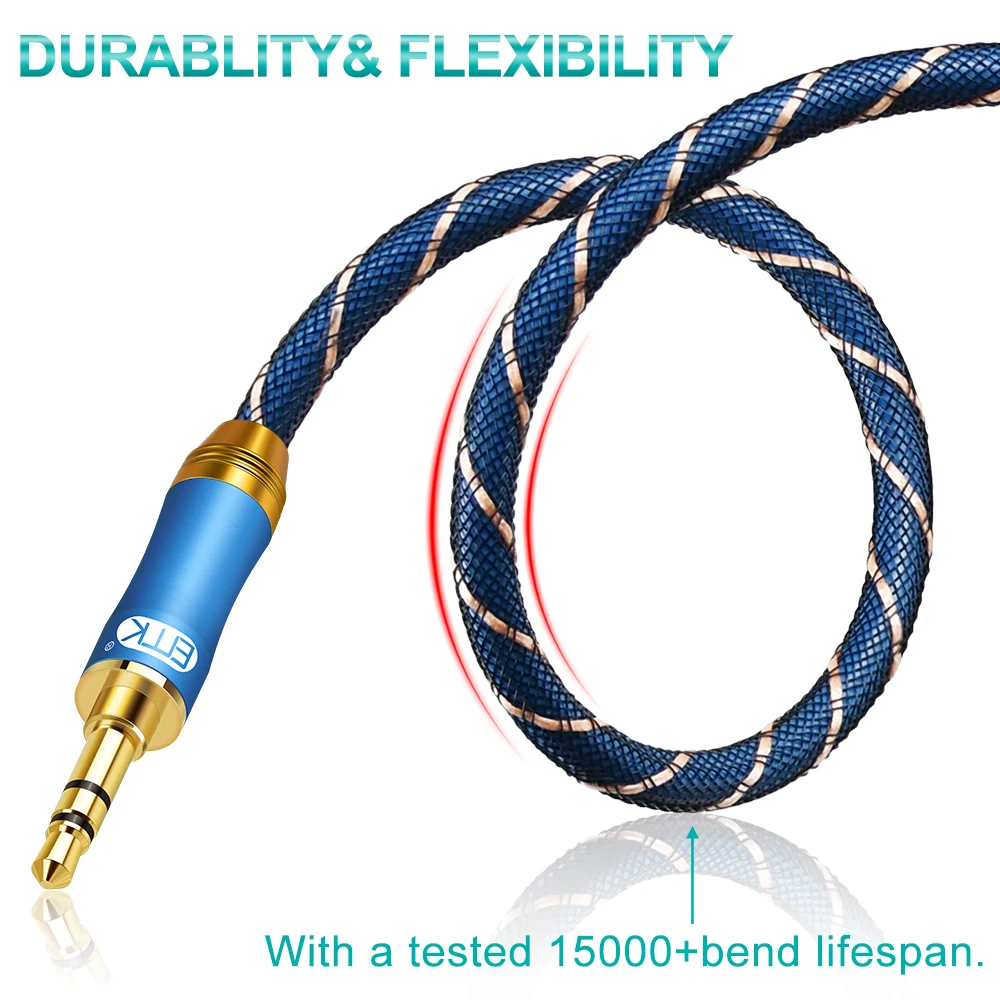 Cavo Aux EMK cavo Audio Jack da 3.5mm cavo altoparlante per adattatore per cuffie per auto Jack maschio a Jack cavo da 3.5mm per Samsung Xiaomi