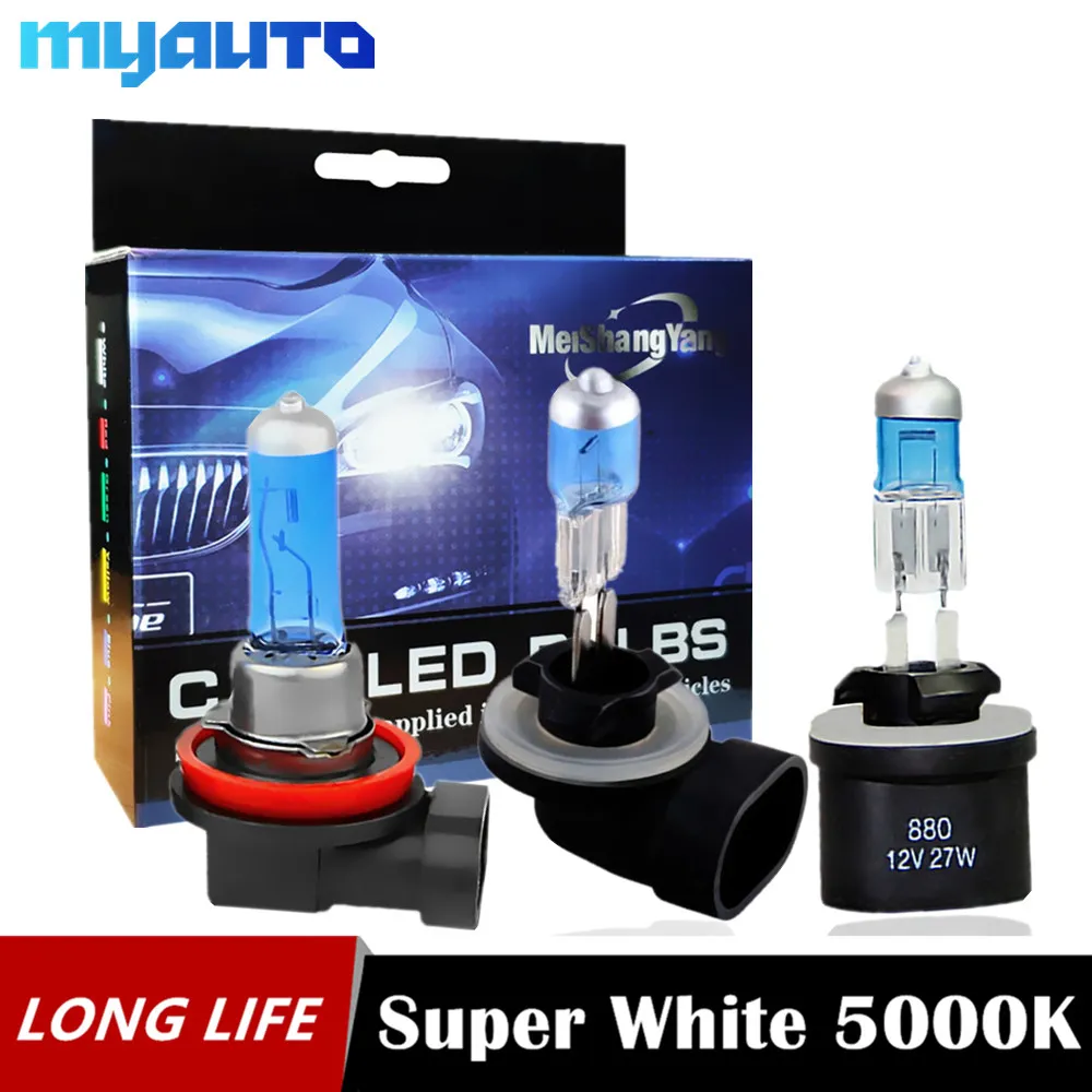 2Pcs H8 12V 35W H27 880 881 Halogen Car Headlights Bulbs H27 881 894 H27W h27w/1 h27w/2 Fog Lamps Car Lights Auto H8 Halogen