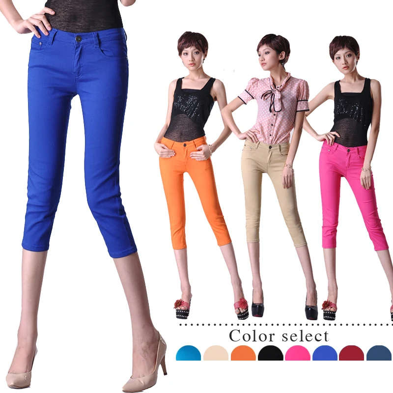 

Hot! Fashion stretch jeans, large size women casual pants factory sales