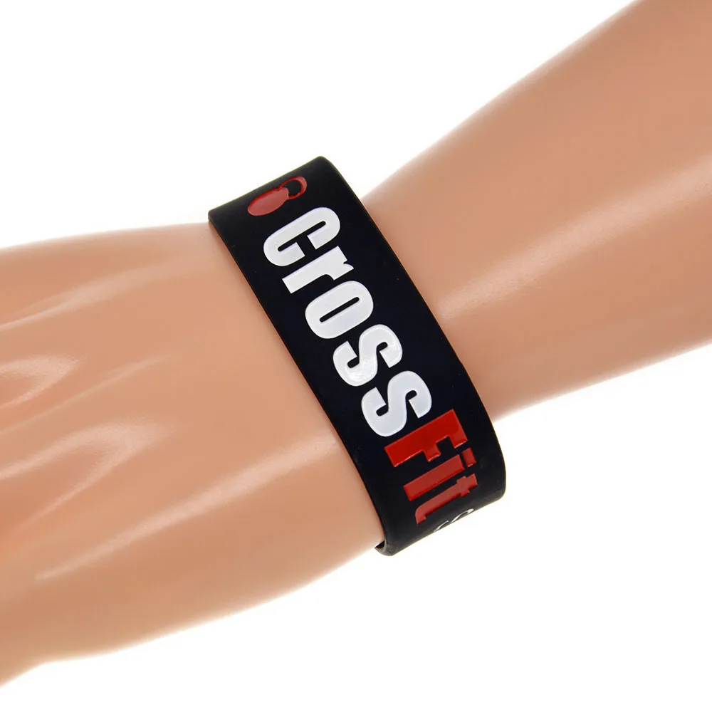 1 PC CrossFit Squat Jump Climb Throw Lift Silikonkautschuk-Armband, 2,5 cm breit – Detail 7