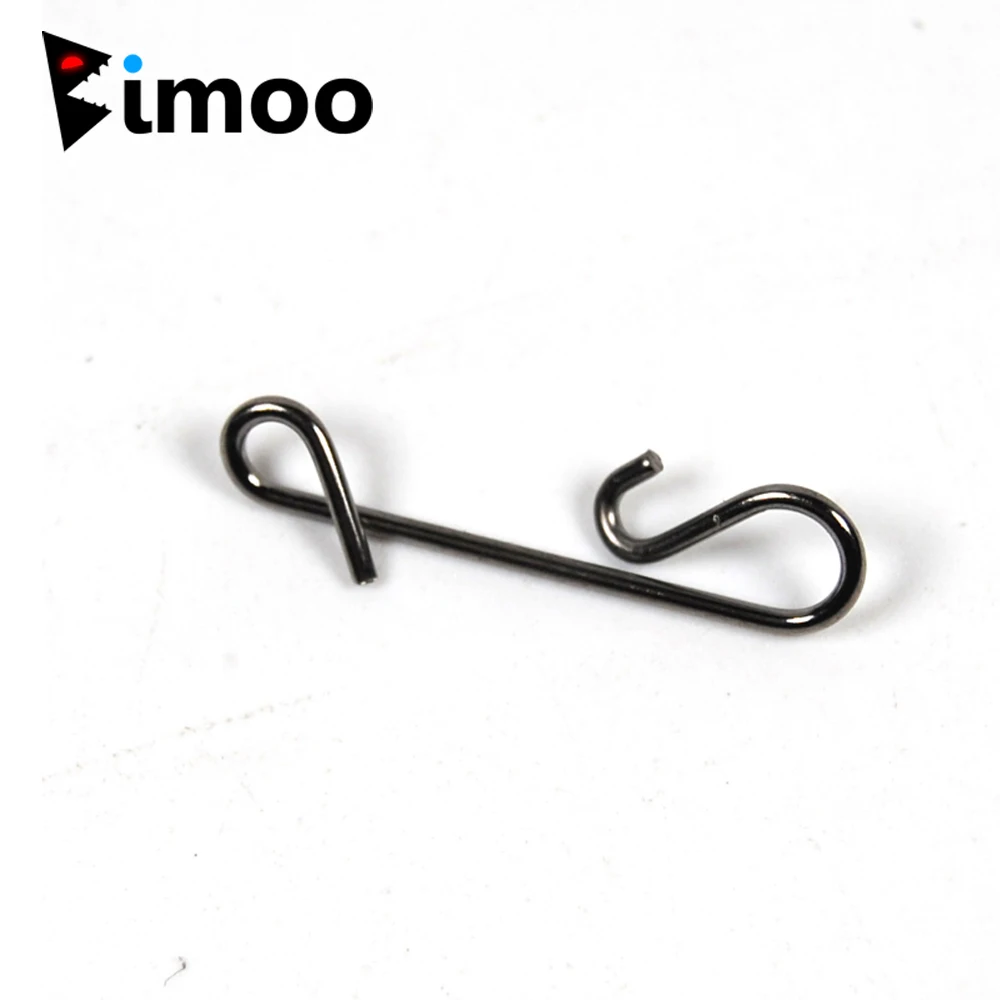 Bimoo 10pcs/Bag Fishing Clips Quick Fishing Line Hook Snap Fishing Lure Connectors for Pike Wiggle Tail Fly Tying S M L XL XXL