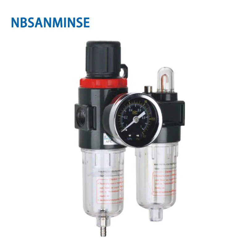 NBSANMINSE Air Preparation Unit AFC 2000 BFC 1/4 3/8 1/2 Air Source Unit AIRTAC Type Air Compressor Filter Regulator Auto Drain