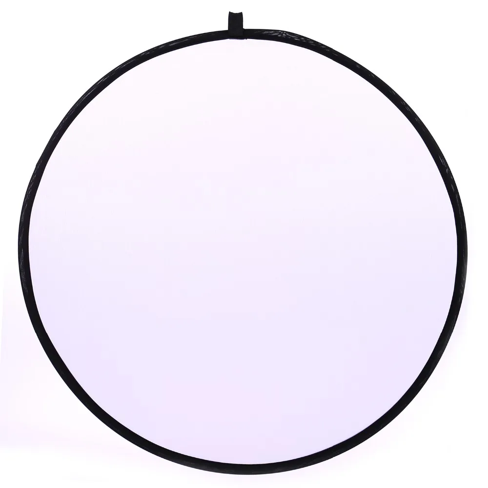 50CM/20'' 2 In 1 Portable Collapsible Round Light Reflector Silver White Disc Photography Reflector For Camera Light Reflector