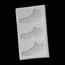 Silicone Mould for 3 Kinds of Sports Shoes, Basketball Shoes and Cakes mold 15-698