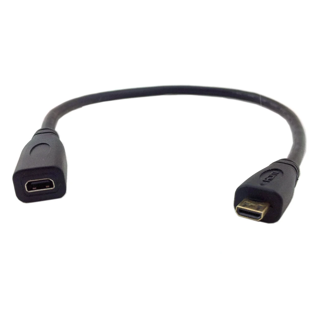 Chenyang CY HDTV 1.4 D Type Micro HDTV Male to Micro HDTV Female M/F Extension Cable 30cm