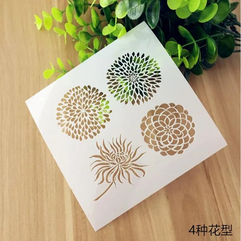 

Stencil Reusable Flowers Hollow Layering Stencils For Wall Painting Scrapbooking Stamping Album Decorative Embossing Template