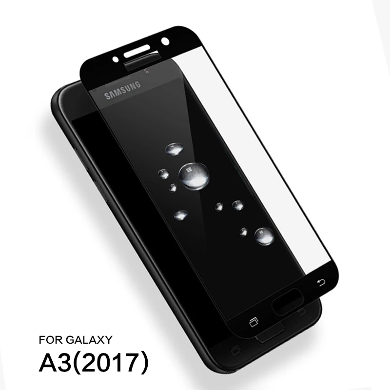 Film de protection d'écran 3D, couverture complète en verre trempé antidéflagrant pour Samsung Galaxy A3 2017 A320F SM-A320 Film de protection d'écran 3D, couverture complète en verre trempé antidéflagrant pour Samsung Galaxy A3 2017 A320F SM-A320