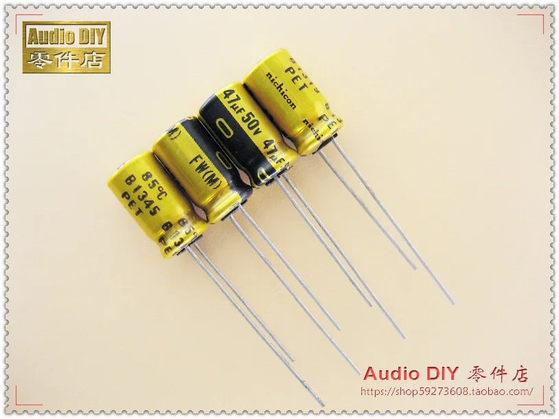 

2020 hot sale 30PCS/50PCS Nichicon FW Series Electrolytic Capacitor for 47uF/50V Audio free shipping