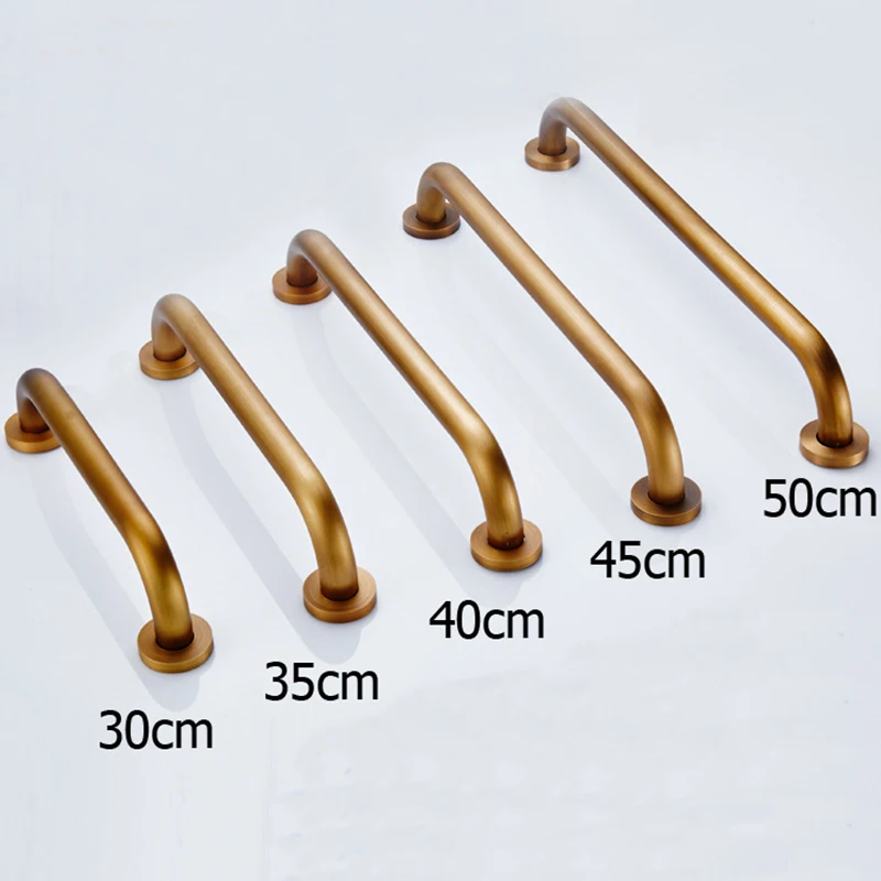 

Antique 30~50cm bathroom non slip grab bars, 4 Color towel bars or safety grab bars, Copper bathtub grab bars toilet for elderly