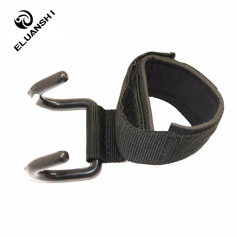 Weight Lifting weightlifting hooks Straps Hook Strong Steel Adjustable Grips Strength Training Gym Straps Fitness Black Wrist