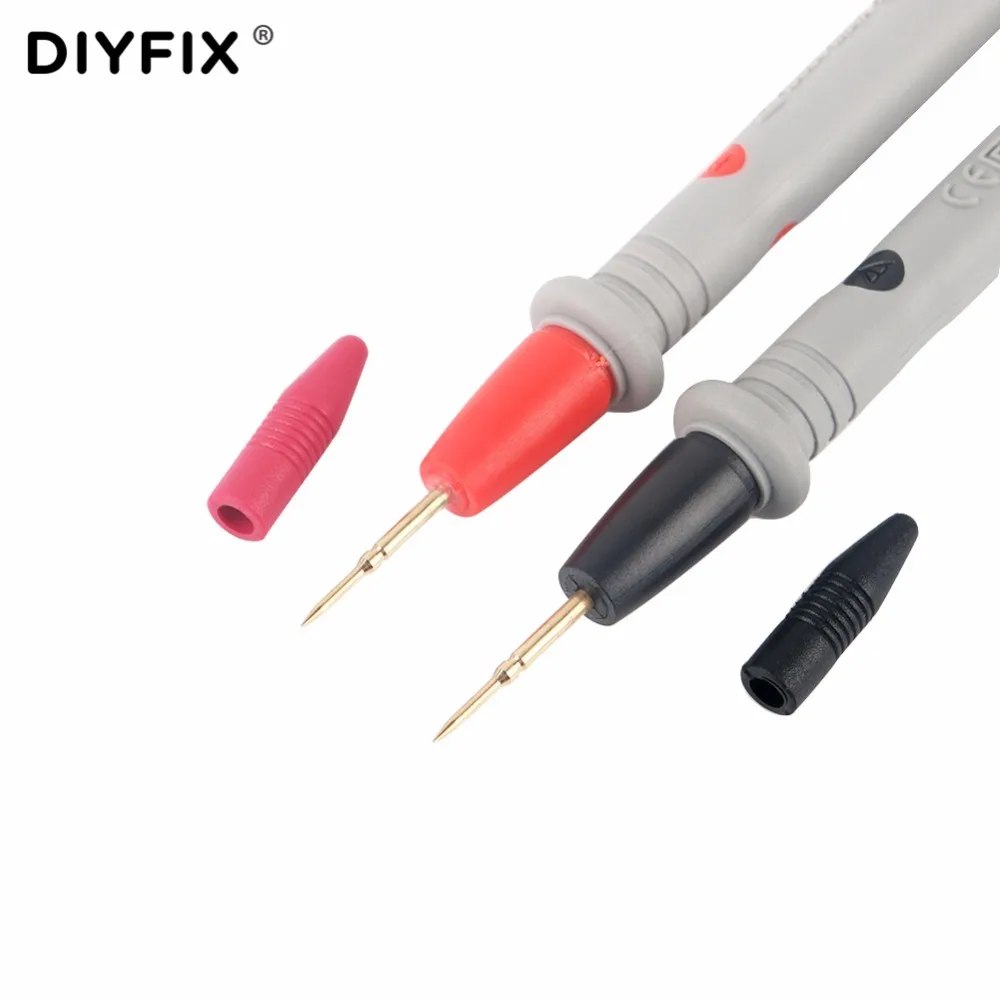 DIYFIX 1 زوج القط الثالث 1000 فولت 20A سلك السيليكون التحقيق موصلات اختبار دبوس ل الرقمية المتعدد إبرة تلميح متعدد متر تستر التحقيق