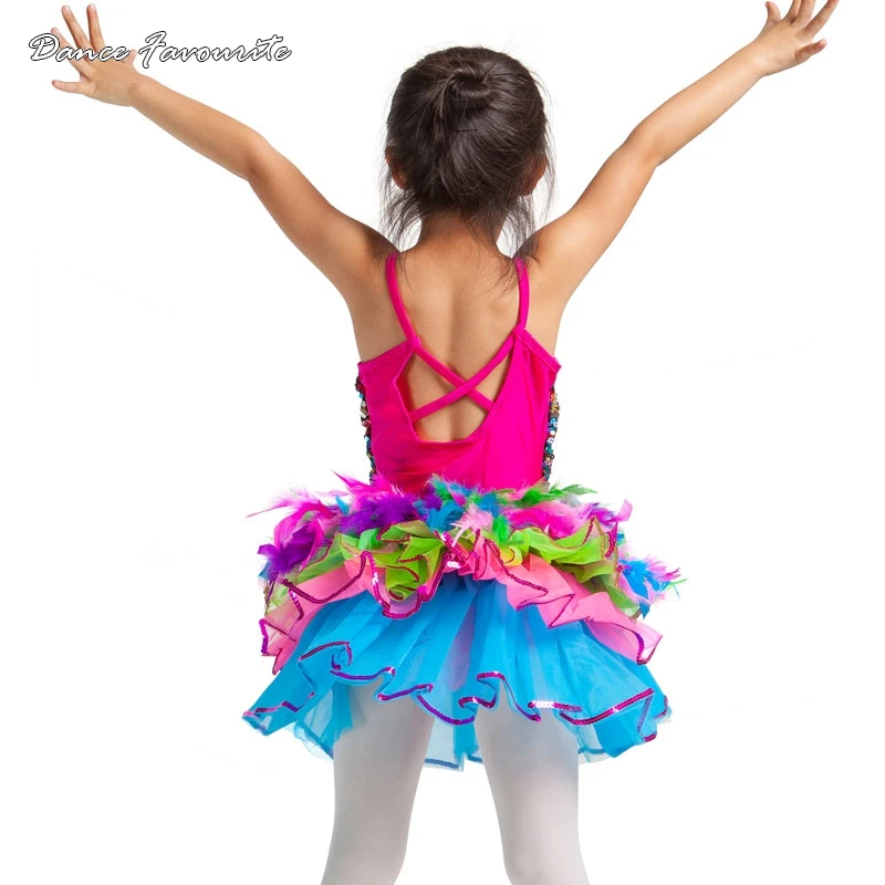 Dois em um tutu de balé infantil, trajes de balé, Jazz/tap dança trajes da dança da bailarina tutu