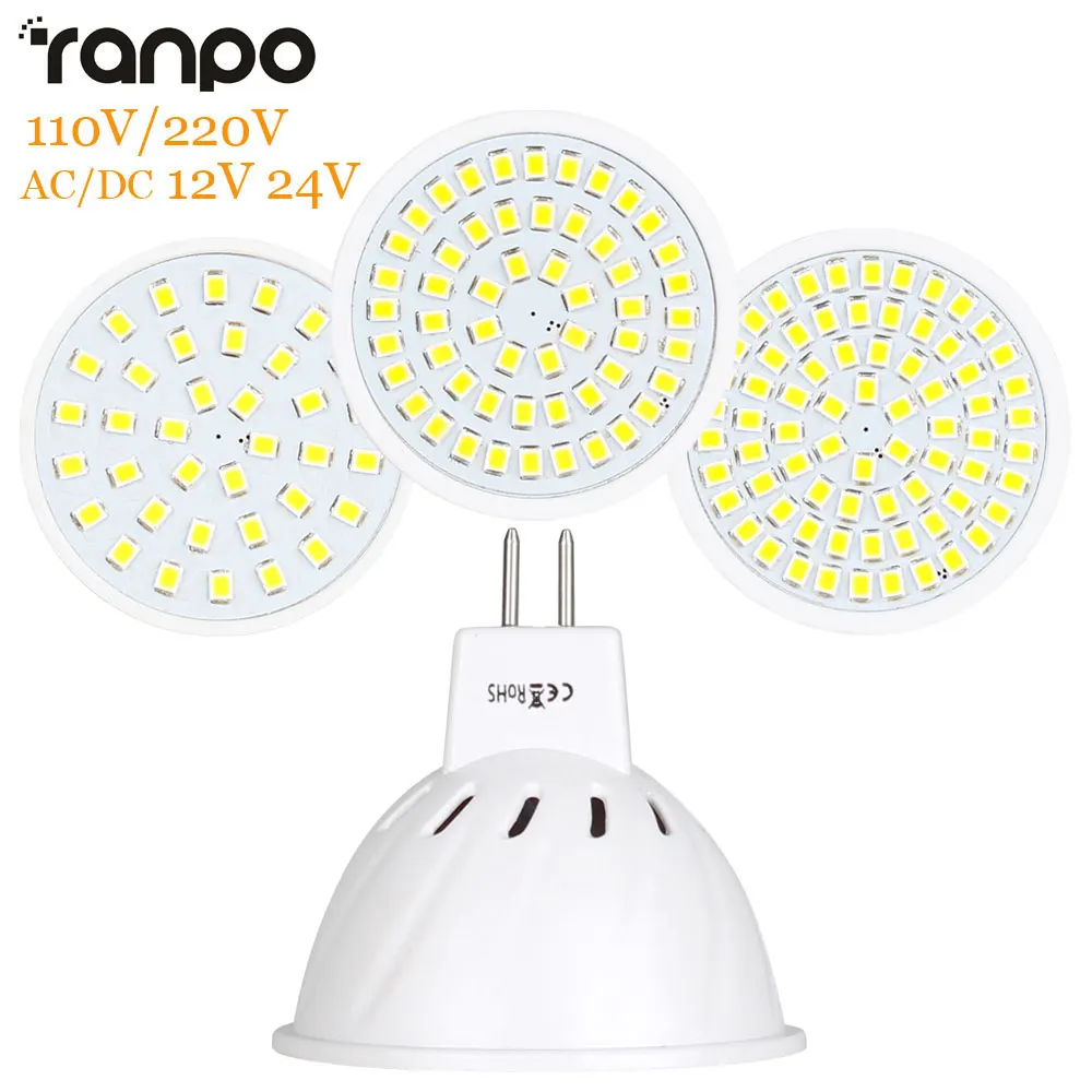 LED 램프 MR16 LED 전구 LED 스포트라이트 전구 Lampada 36 54 72LEDs SMD 2835 For Indoor Home Spot Light AC 110V 220V DC 12V 24V