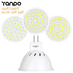 Lampe LED MR16 ampoule LED projecteur ampoule Lampada 36 54 72LED SMD 2835 pour intérieur maison Spot AC 110V 220V DC 12V 24V