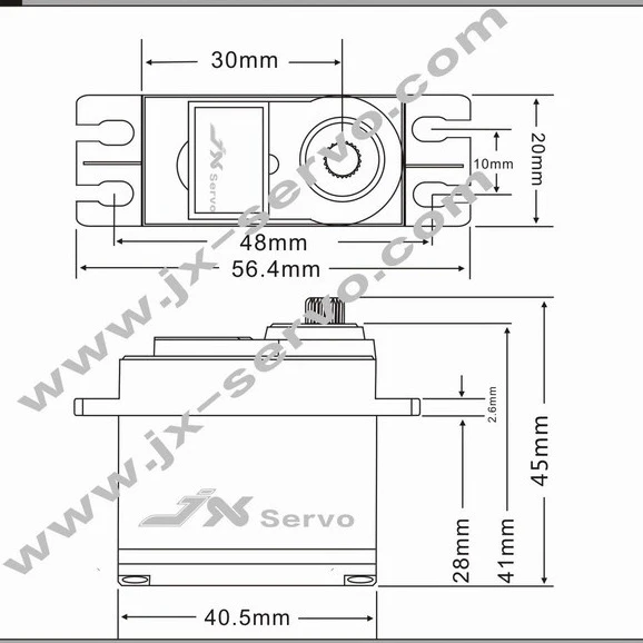 JX Servo PDI-6225MG-300 25kg Metal Gear Standard Digital Servo For RC Car Airplane Robotic Arm Servo 300 Degree Standard Servo