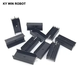 10 Stuks Aluminium 220 Koellichaam Naar 220 Koellichaam Transistor Radiator To220 Koeler Koeling 15*11*35Mm Met 1 Pin