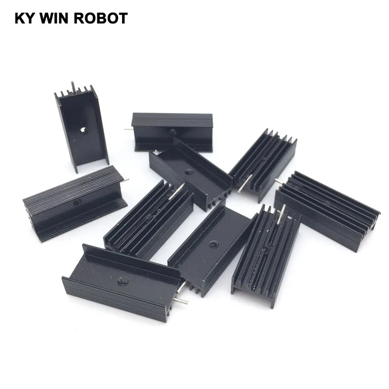 10 sztuk aluminiowy radiator TO-220 TO 220 radiator tranzystorowy radiator TO220 chłodnica chłodzenie 15*11*35MM z 1 pinem