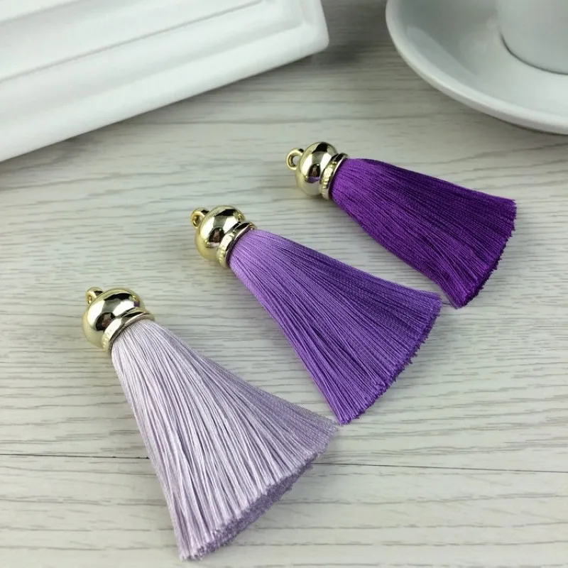 Original New Silk Tassel Keychain For Women DIY Tassel Charm Key Chain Ring For Jewelry Making Accessiories Trinket Gift