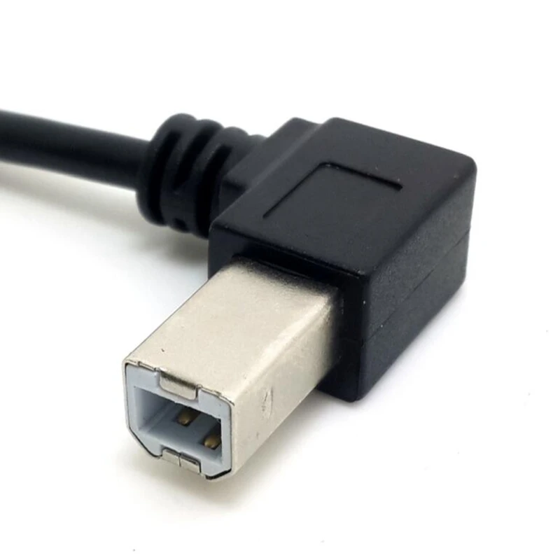 USB 2.0 ذكر إلى USB B ذكر كابل الزاوية اليمنى 90 درجة 50 سم / 100 سم للماسح الضوئي للطابعة - الزاوية اليمنى واليسرى BM بزاوية Ca