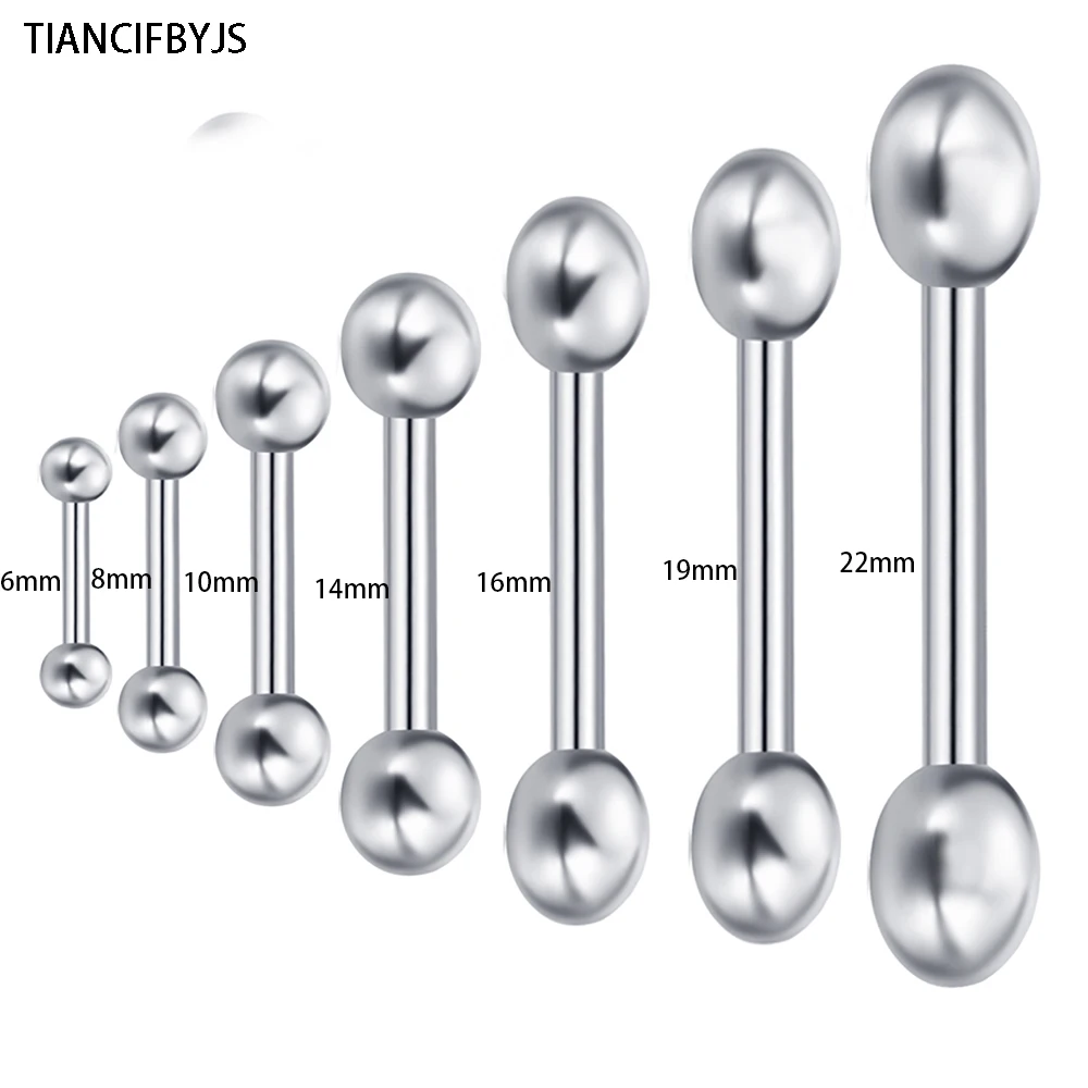 Fashion Tongue barbell ear bar mix 7 size 70pcs/lot stainless steel tongue ring tragus helix body piercing jewelry for women men