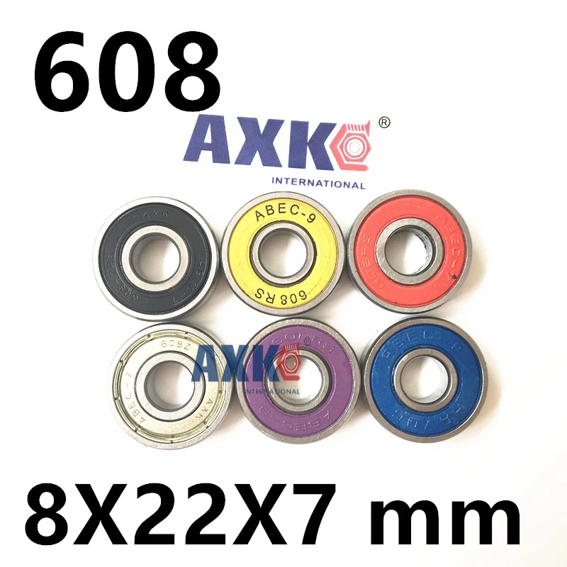 8X22X7mm Chrome Steel Miniature Ball Bearings 608-2RS ABEC-7 ABEC-9  608 for Inline skates bearing Skateboard Scooters 608ZZ