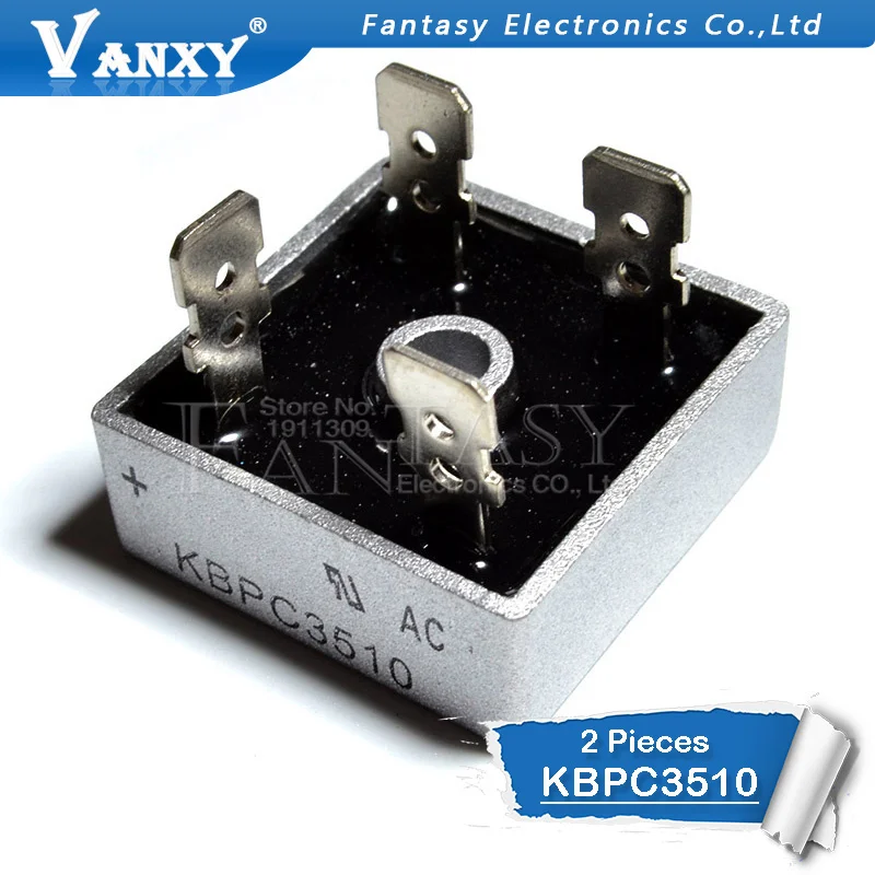 2PCS KBPC3510 35A 1000V bridge rectifier new and original IC