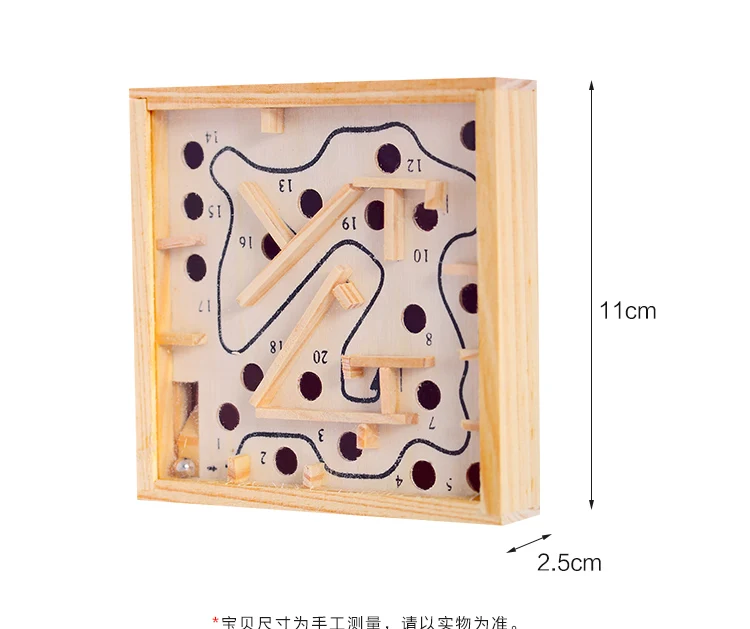 Labyrinth Wooden Toys Pinball Maze Board Game Kids Toy Wood Puzzle Magic Cube Family Games Children Desktop Decoration 28cm/11cm