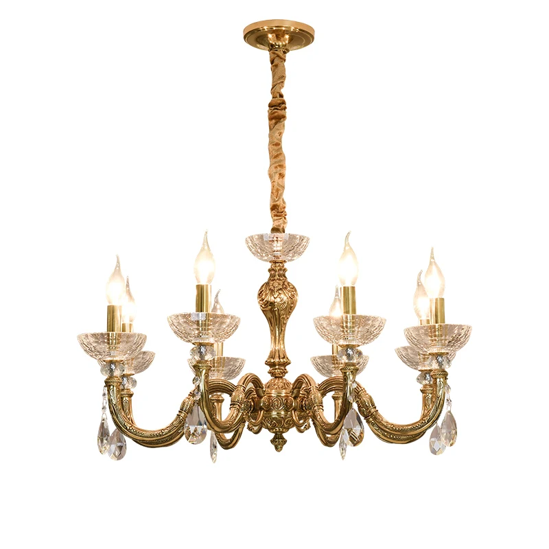 

Современная Золотая светодиодная люстра, освещение, светильник из прозрачного стекла, домашние светильники и освещение, люстра для спальни, Медный подсвечник