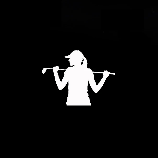 Woman Golfer Golf Player Sticker Car Decal Rear windshield Window Decor Decals Waterproof Vinyl Bumper Stickers L536