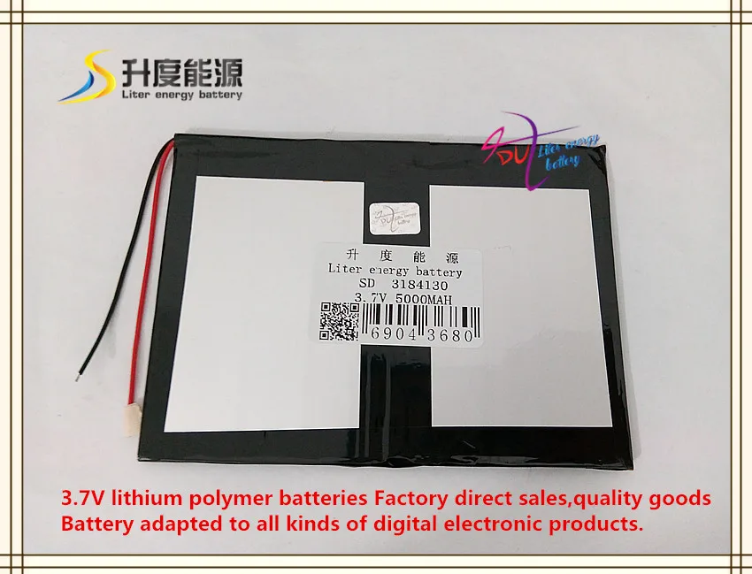 

3,7 V 5000mAH 3184130 полимерный литий-ионный/литий-ионный аккумулятор для планшетного ПК сотового телефона