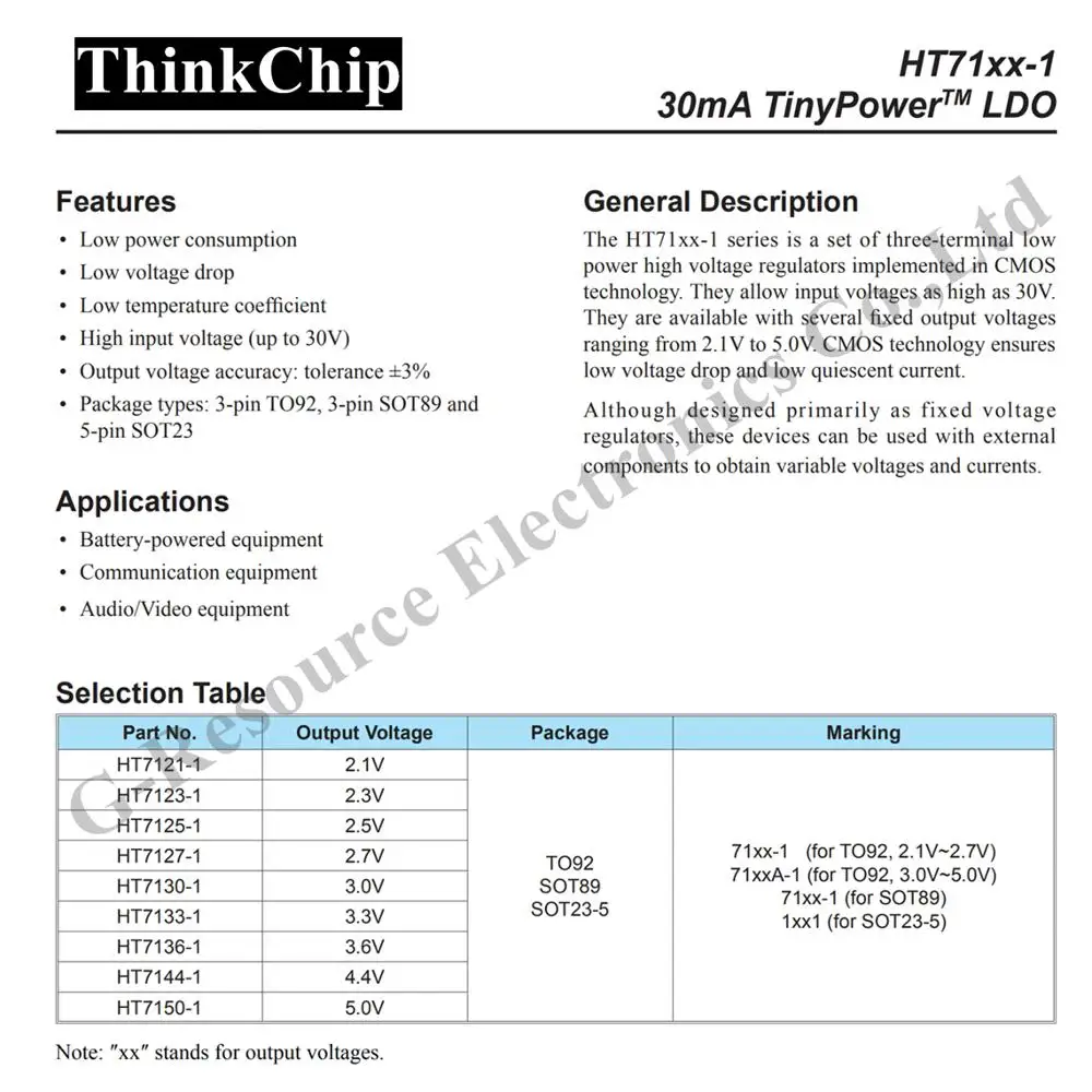 (20 pcs) HT7133 7133-1 7133 S0T-89 SMD Fixed LDO Voltage Regulator HT7133-1 SOT89