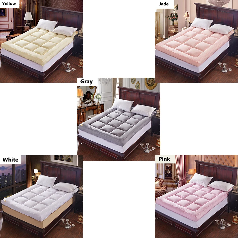 SongKAum New Style Five Star Topper Mattress 10cm White/Pink/GrayYellow Thick Single Or Double Comfortable Mattress Bedding