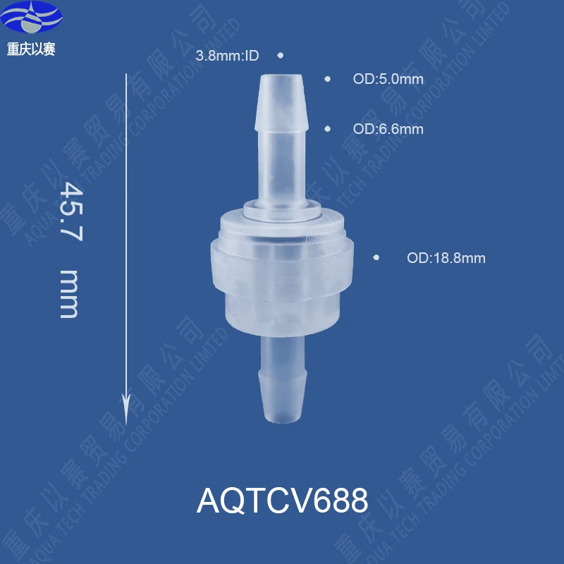 AQTCV688(5mm) viton rubber one-way valve,non-return valve with viton rubber seal,  100 pieces per lot