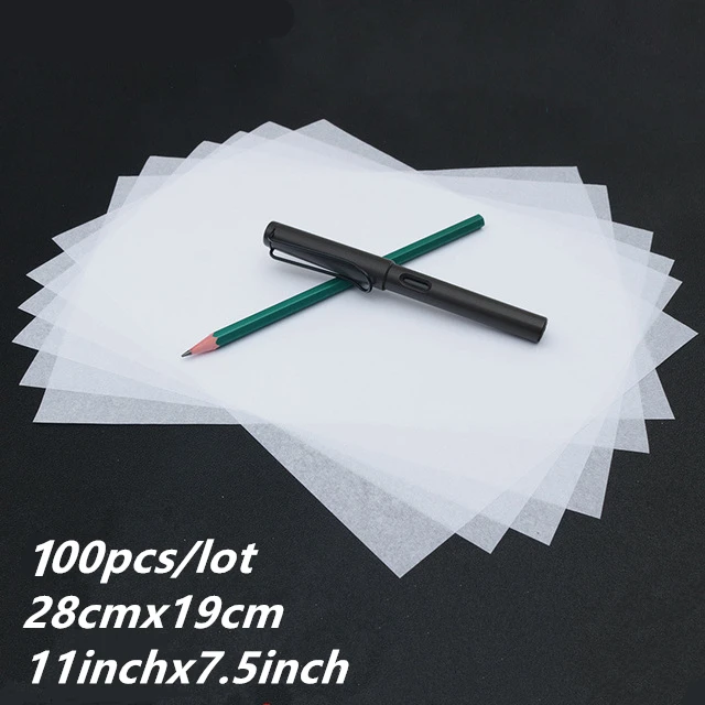 100 pieces /lot ,Thin Semi Transparent Drawing Stick Figures Tissue Paper Fruit Packing Chinese Characters Paper Blank Copybooks