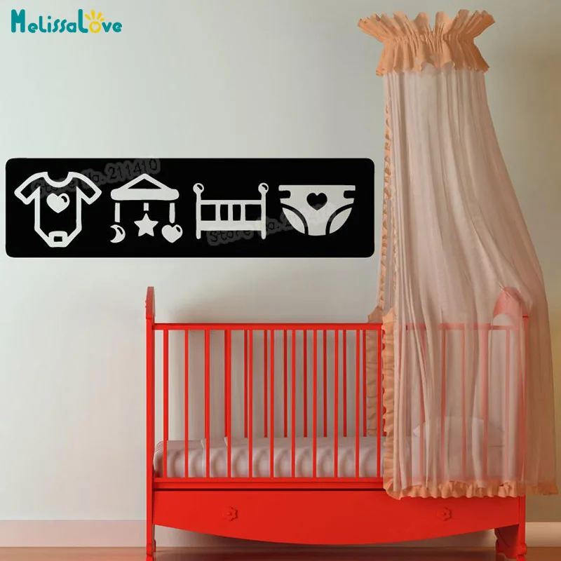 New Cute Wall Sticker Baby Icons Vinyl adesivo de parede Home Decoration For Kids Baby Room Self-adhesive Art Murals Gift YT036