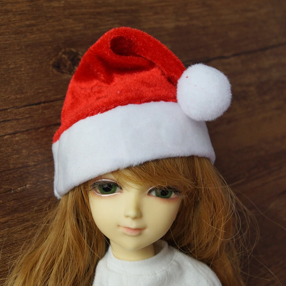 Chapéu de Natal BJD Chapéu de Papai Noel para 1/6 11 "1/4 17" 1/3 24 "60 CM de altura SD MSD YOSD DK DZ AOD DD Boneca Frete Grátis