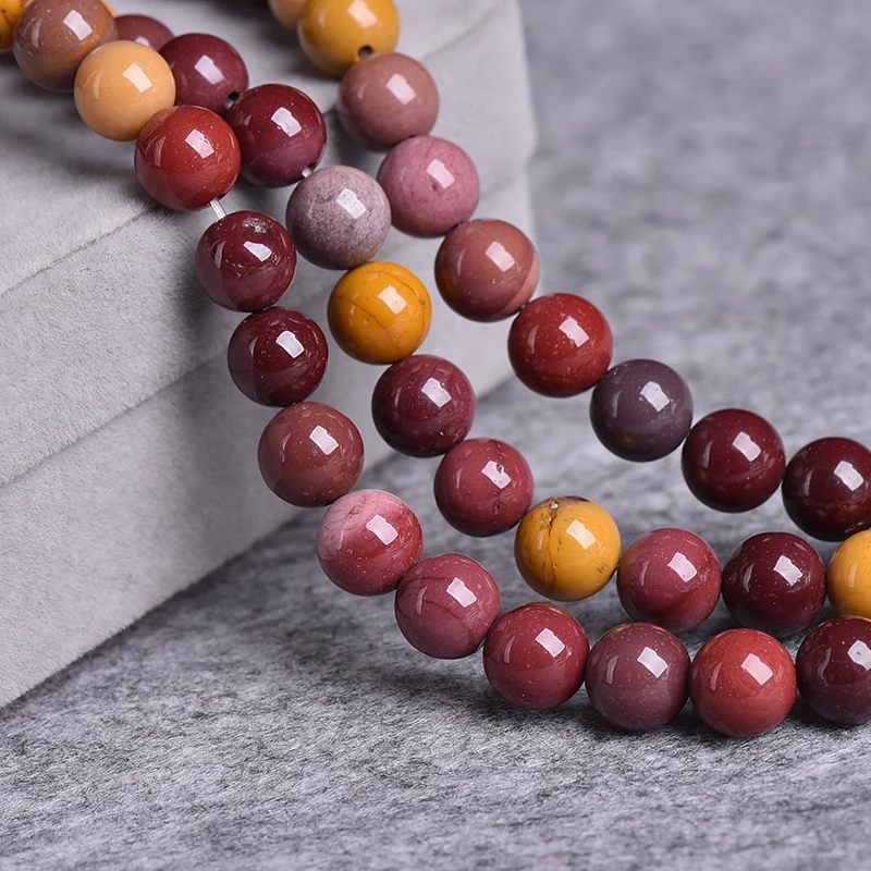 Natural Stone Mookaite Egg Yolk Loose Beads 4 6 8 10 12MM Fit Diy Bracelet Necklace For Creative jewelry production Wholesale